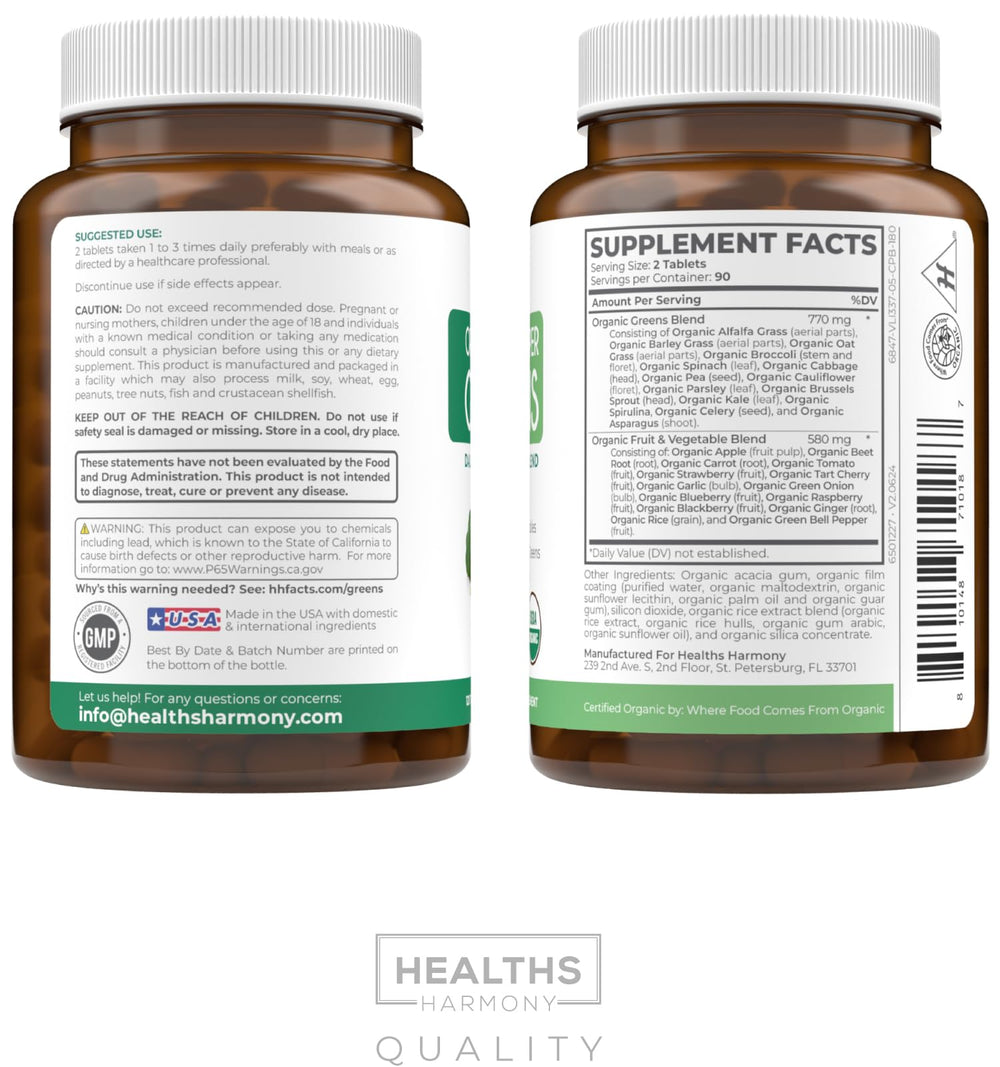 Adult daily nutrition focus with 28-in-1 Greens supplement