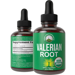USDA Organic Valerian Root Liquid Drops bottle hero image