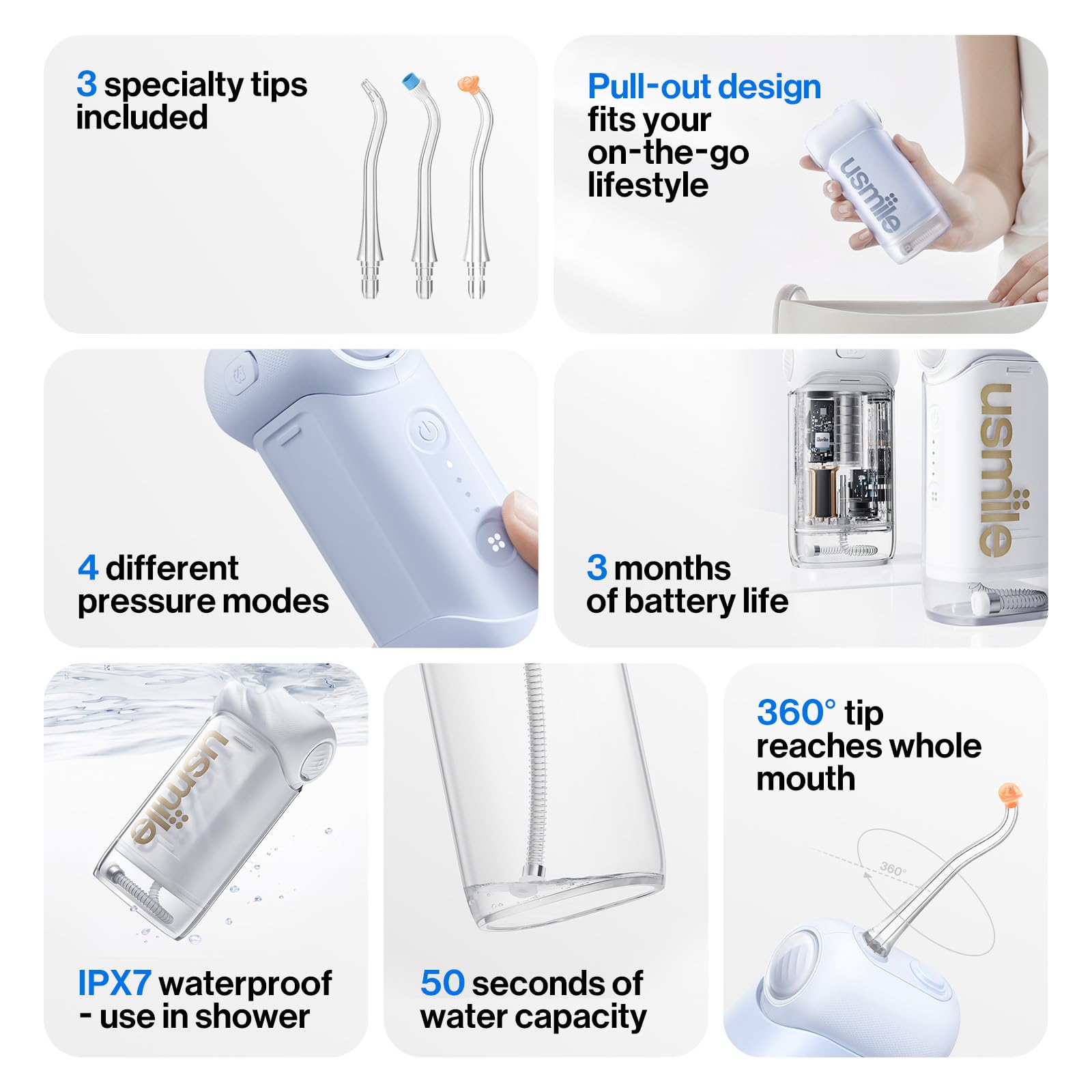 Care for braces and implants with the flosser