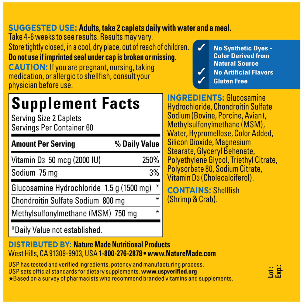USP Verified seal on Nature Made supplement packaging