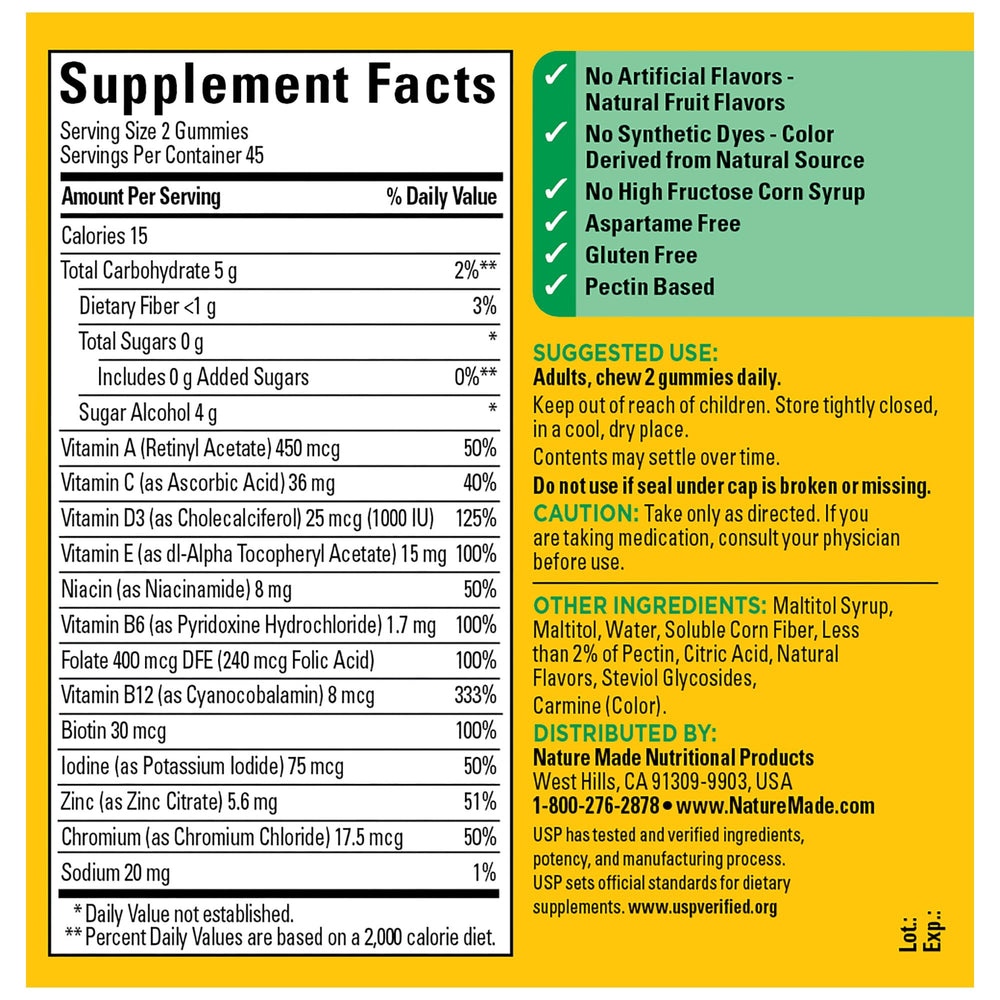 USP Verified seal on Nature Made product