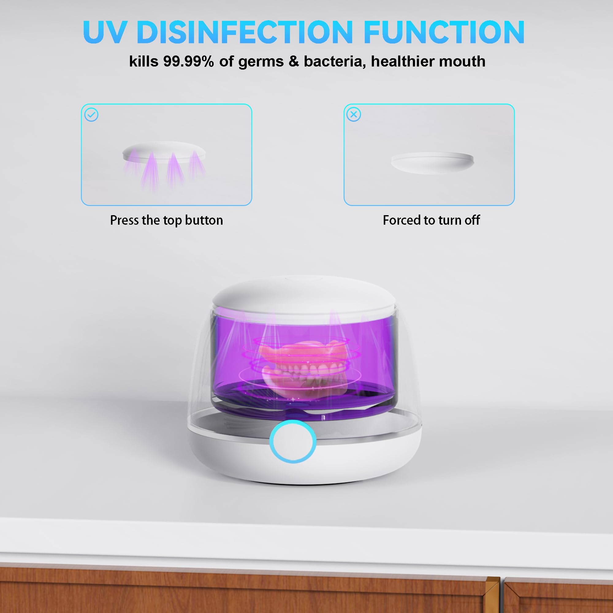 Aligner discoloration prevention with ultrasonic cleaning