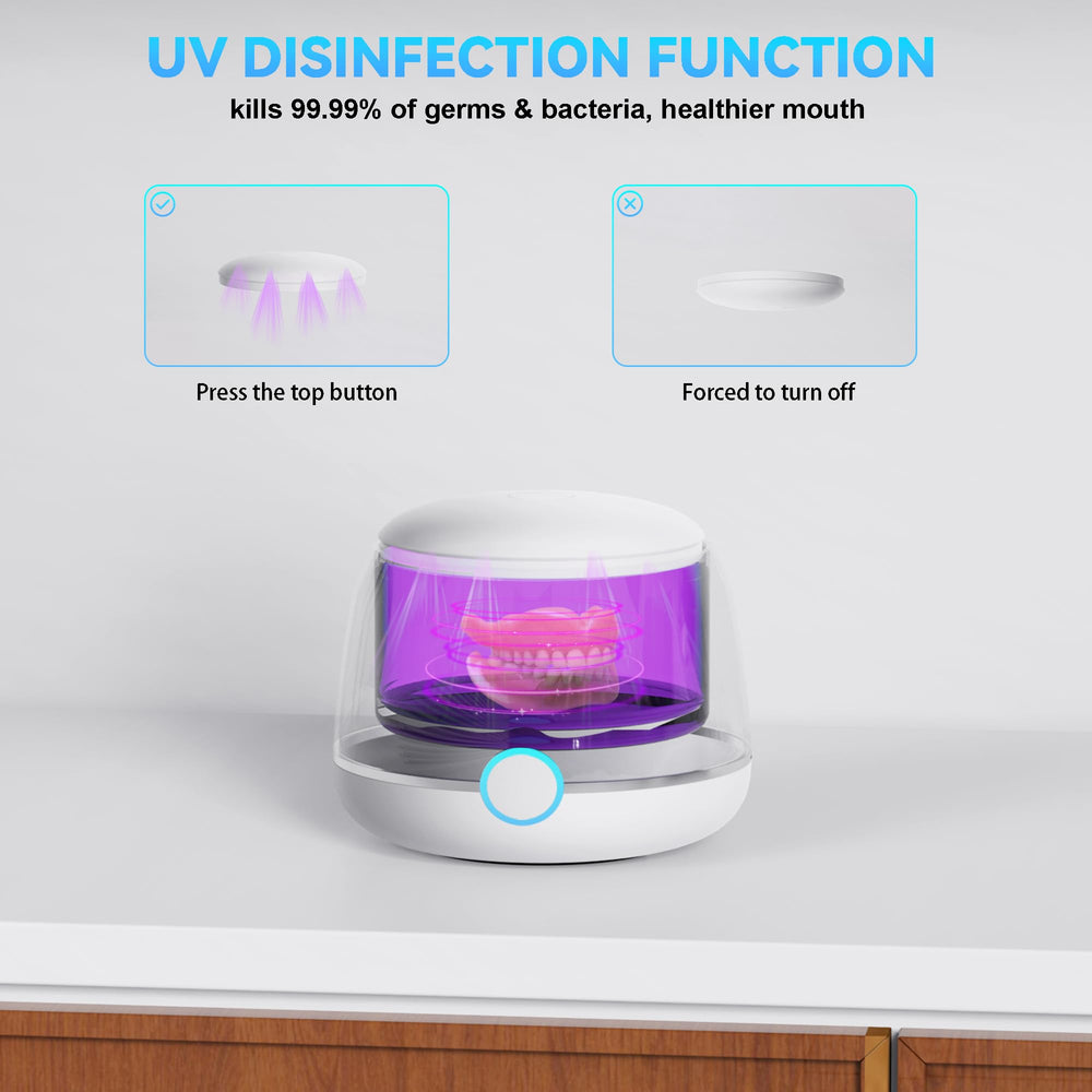 Aligner discoloration prevention with ultrasonic cleaning