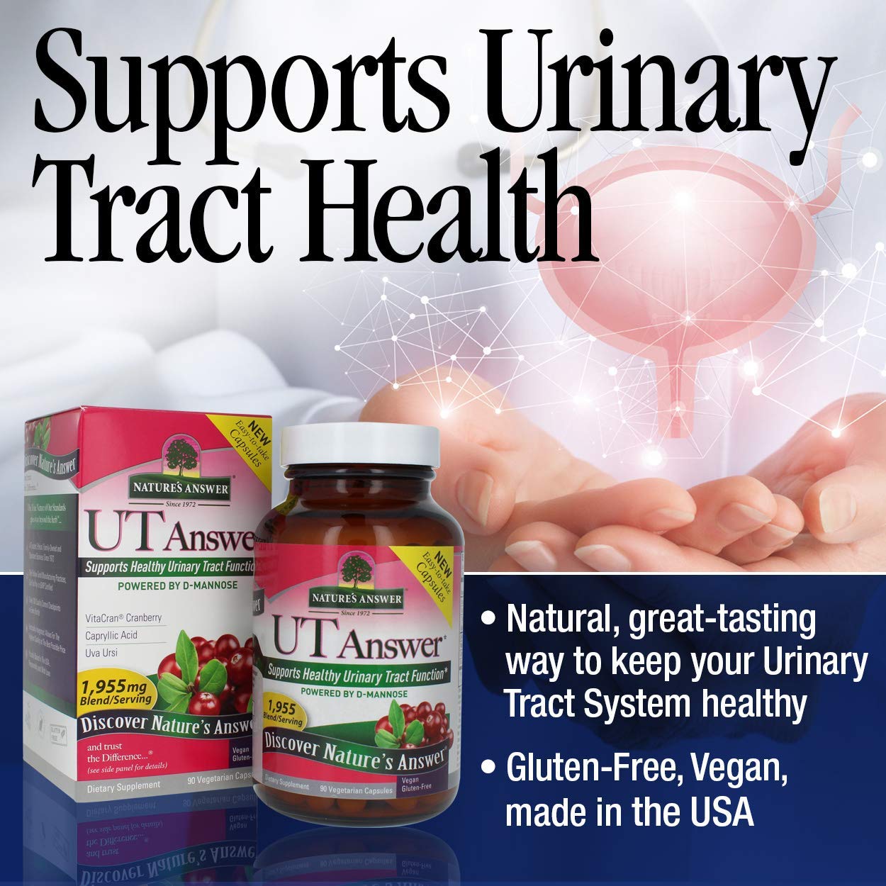 UT Answer Cranberry 90 capsules bottle