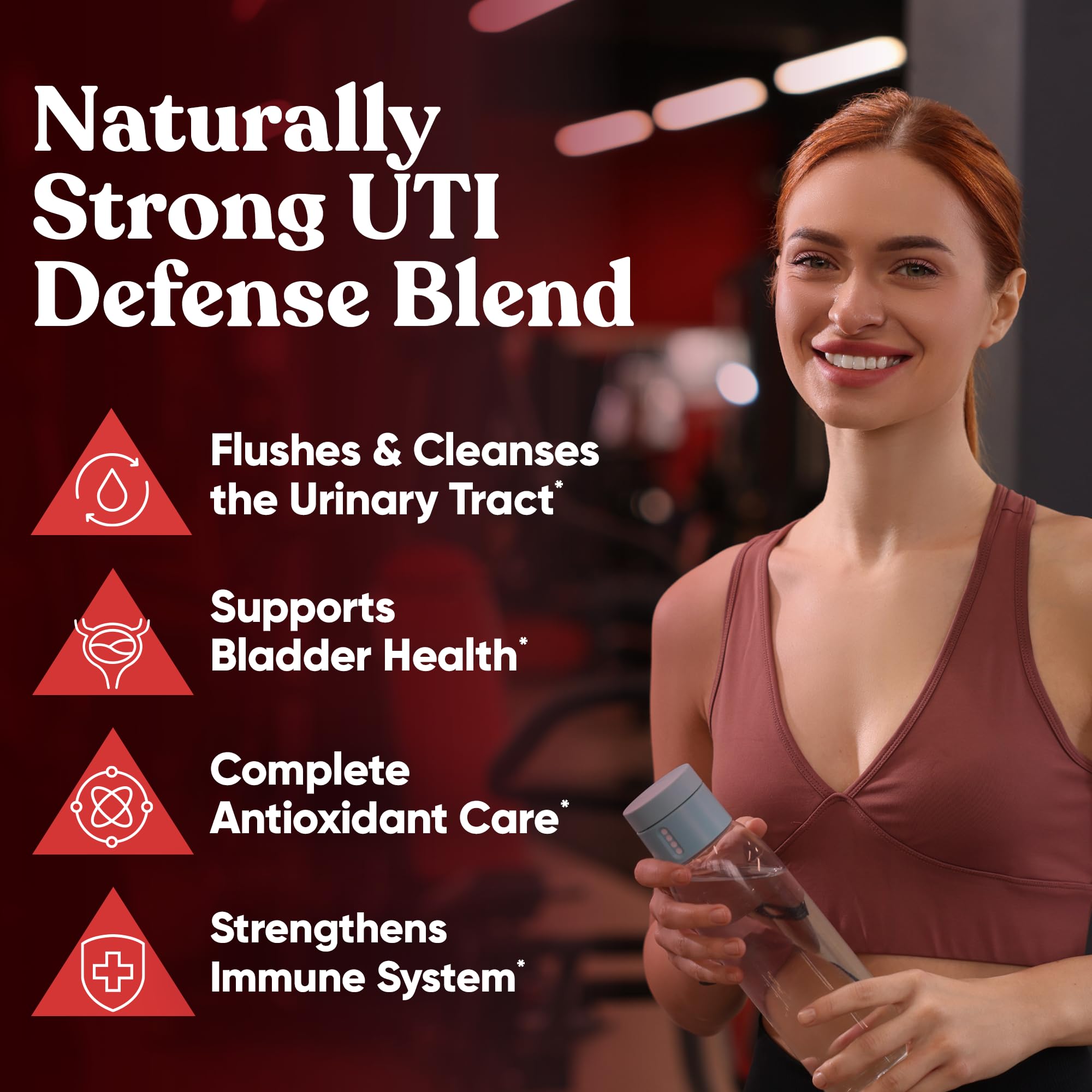 Graphic highlighting the UTI defense blend ingredients