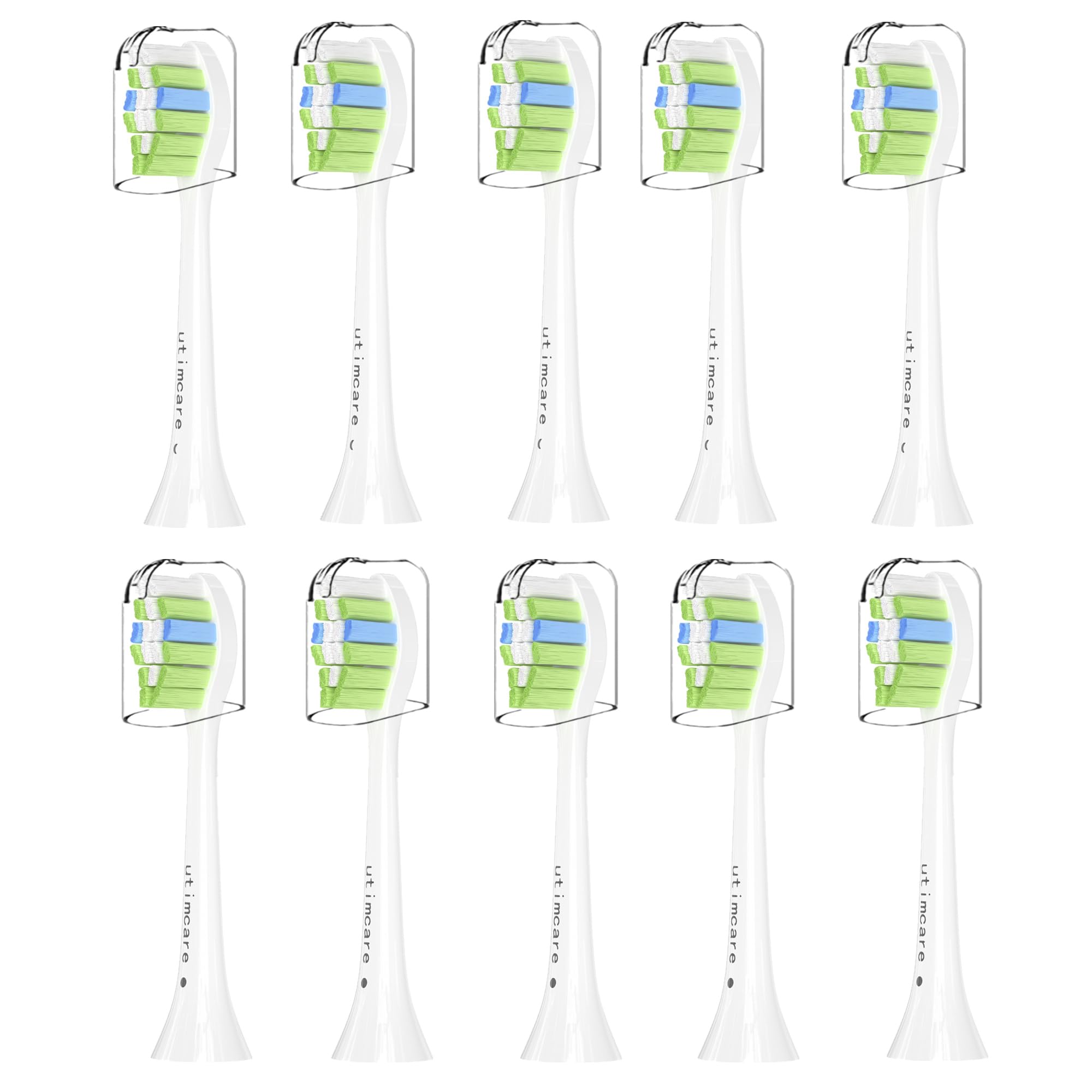 Utimcare 10-pack replacement toothbrush heads for Philips Sonicare compatibility