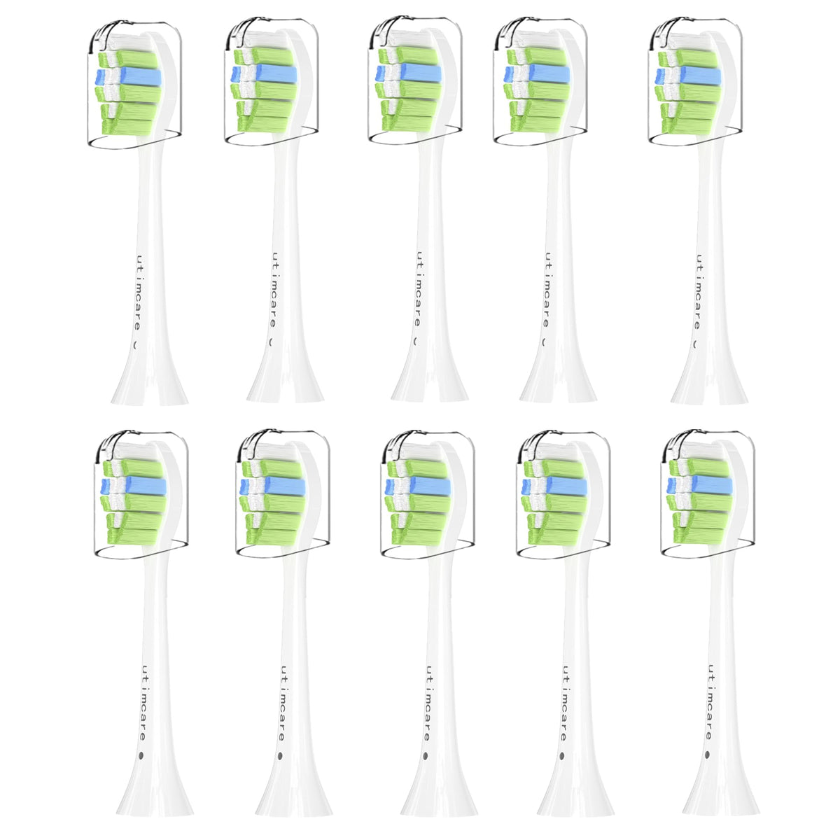 Utimcare 10-pack replacement toothbrush heads for Philips Sonicare compatibility