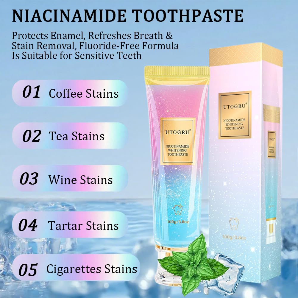 Peppermint oil and fluoride-free formula concept