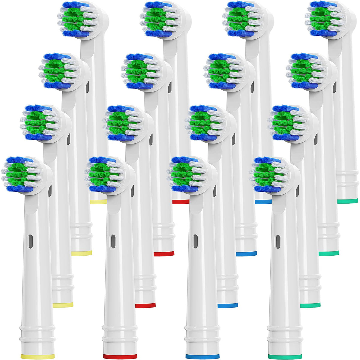 UUJ 16-pack replacement toothbrush heads compatible with Oral-B – deep cleaning bristle design