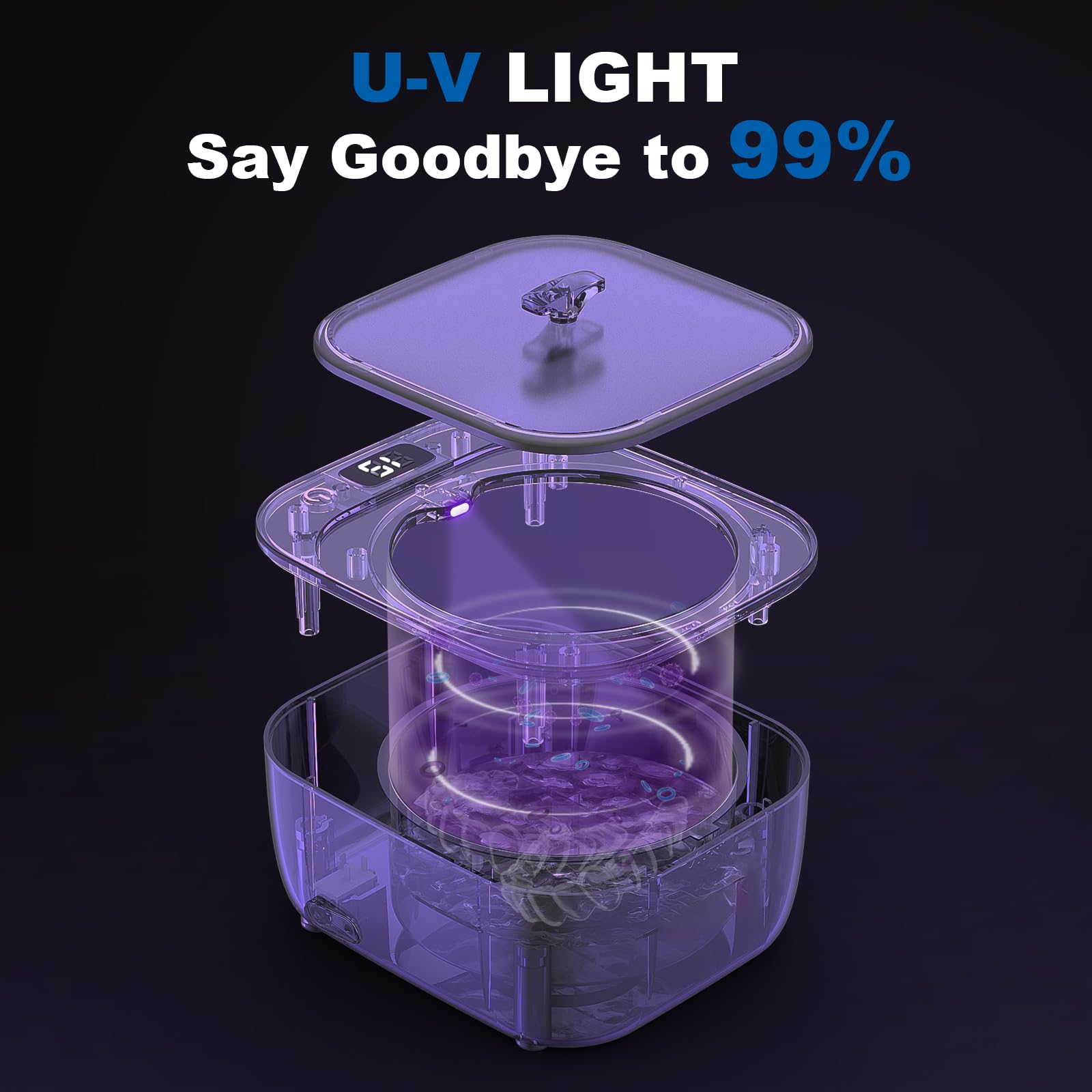 UV disinfection function for braces cleaning