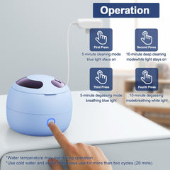 Denture, retainer and mouth guard cleaner with 4 UV lights