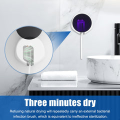 Wall-mounted toothbrush caddy with attachable strong sticky sticker