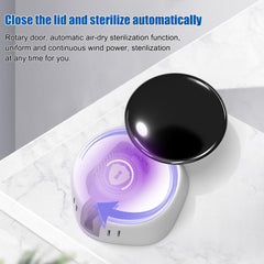 Integrated drying fan inside the toothbrush case