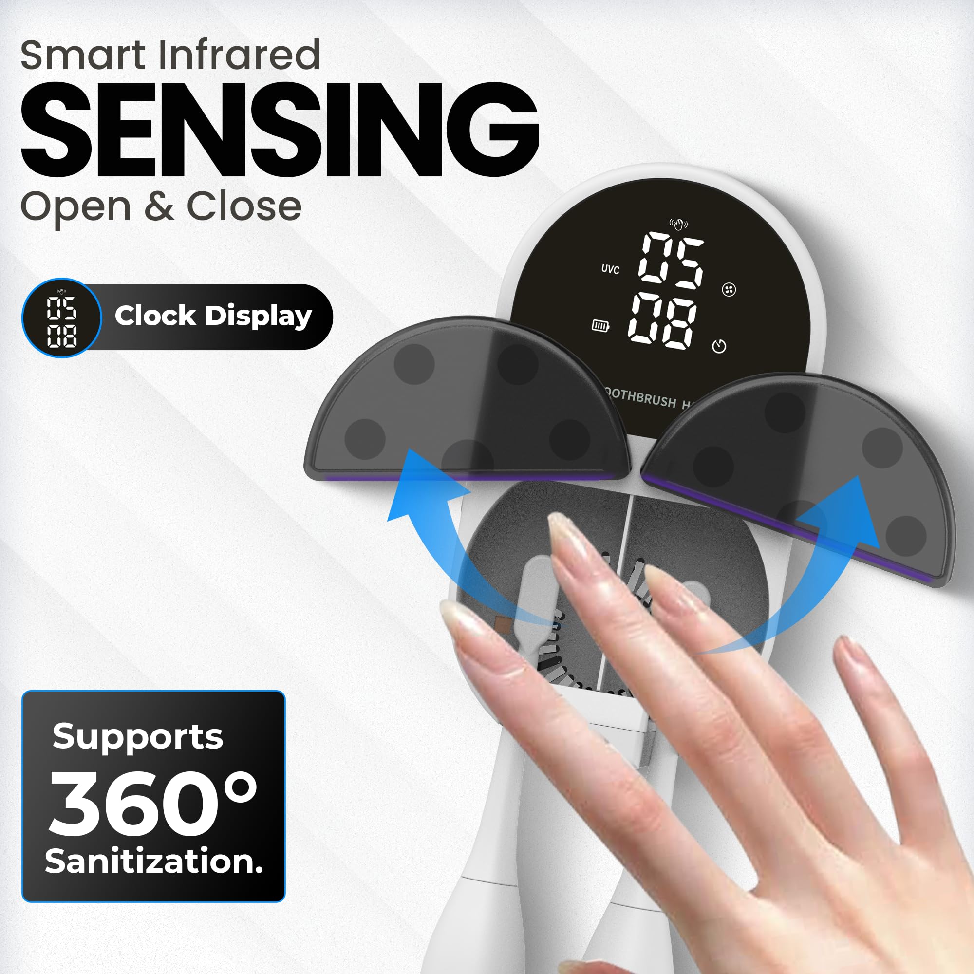 Hands-free wave sensing lid opening