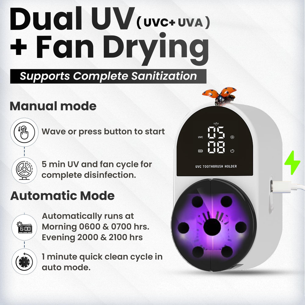 UV-C sterilization light inside sanitizer