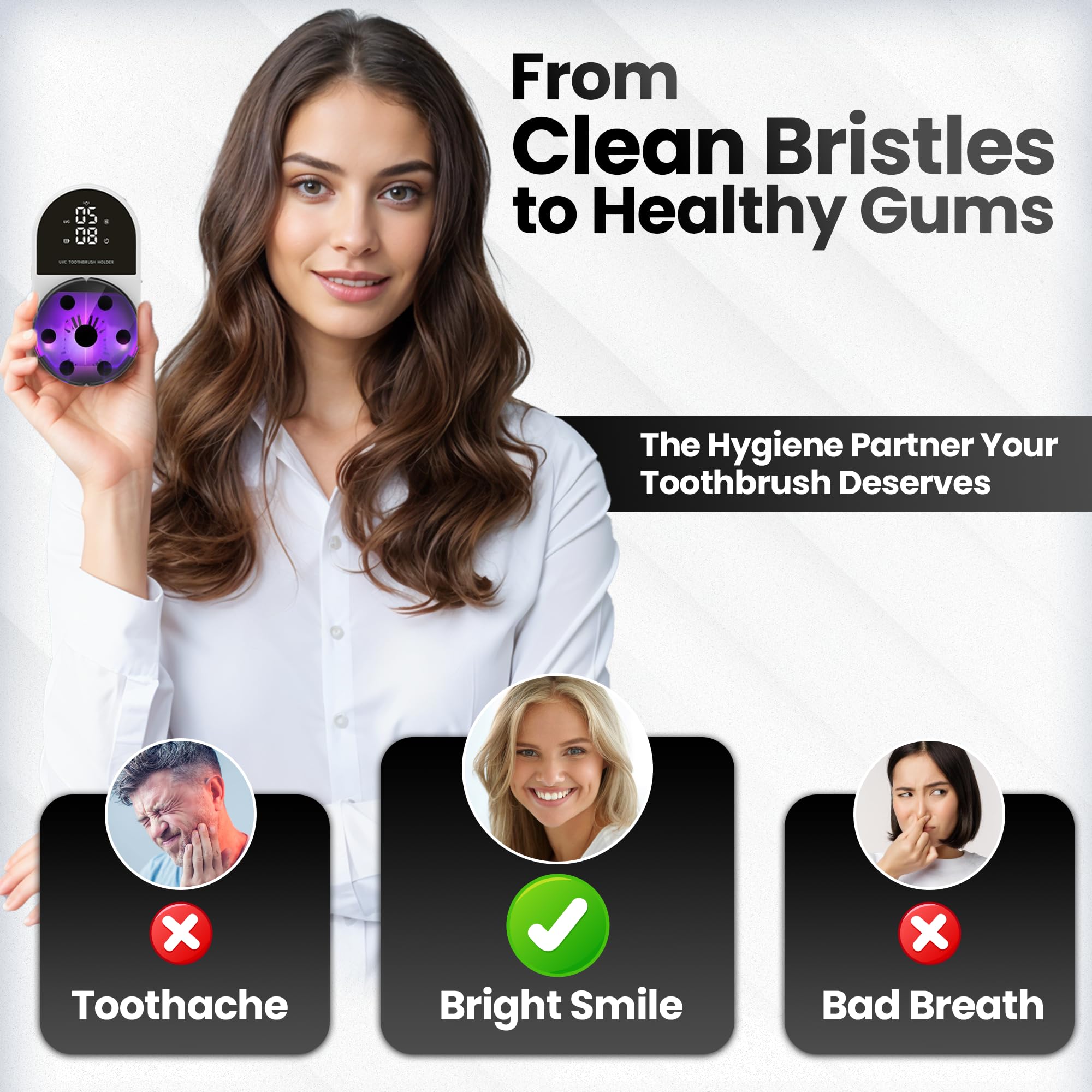 Warm air drying feature for bristles