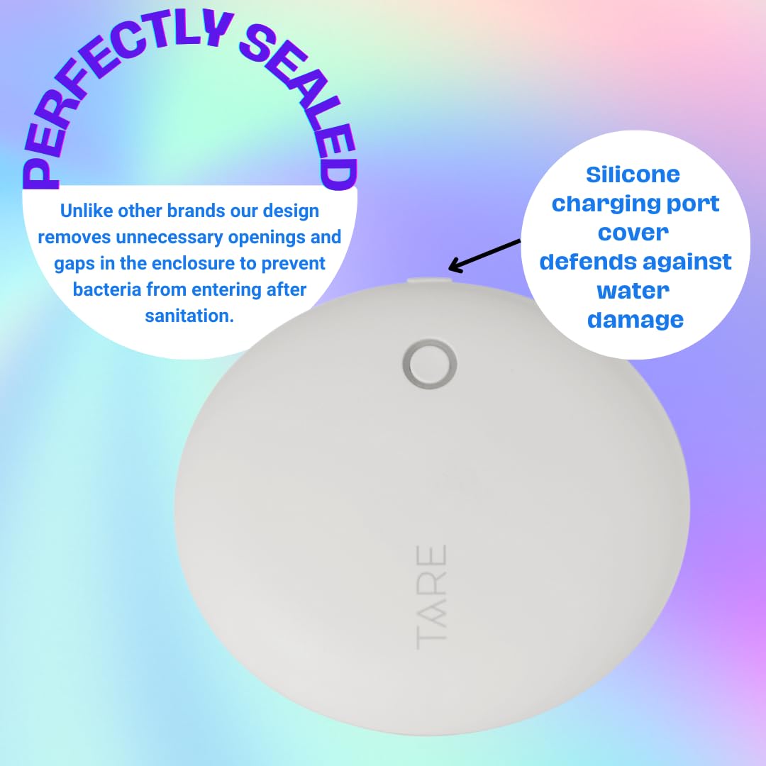 USB-C charging cable connected to UVC Retainer Case White