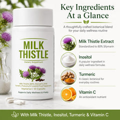 UVORA Milk Thistle capsule in hand demonstrating single-capsule ease and travel-friendly size
