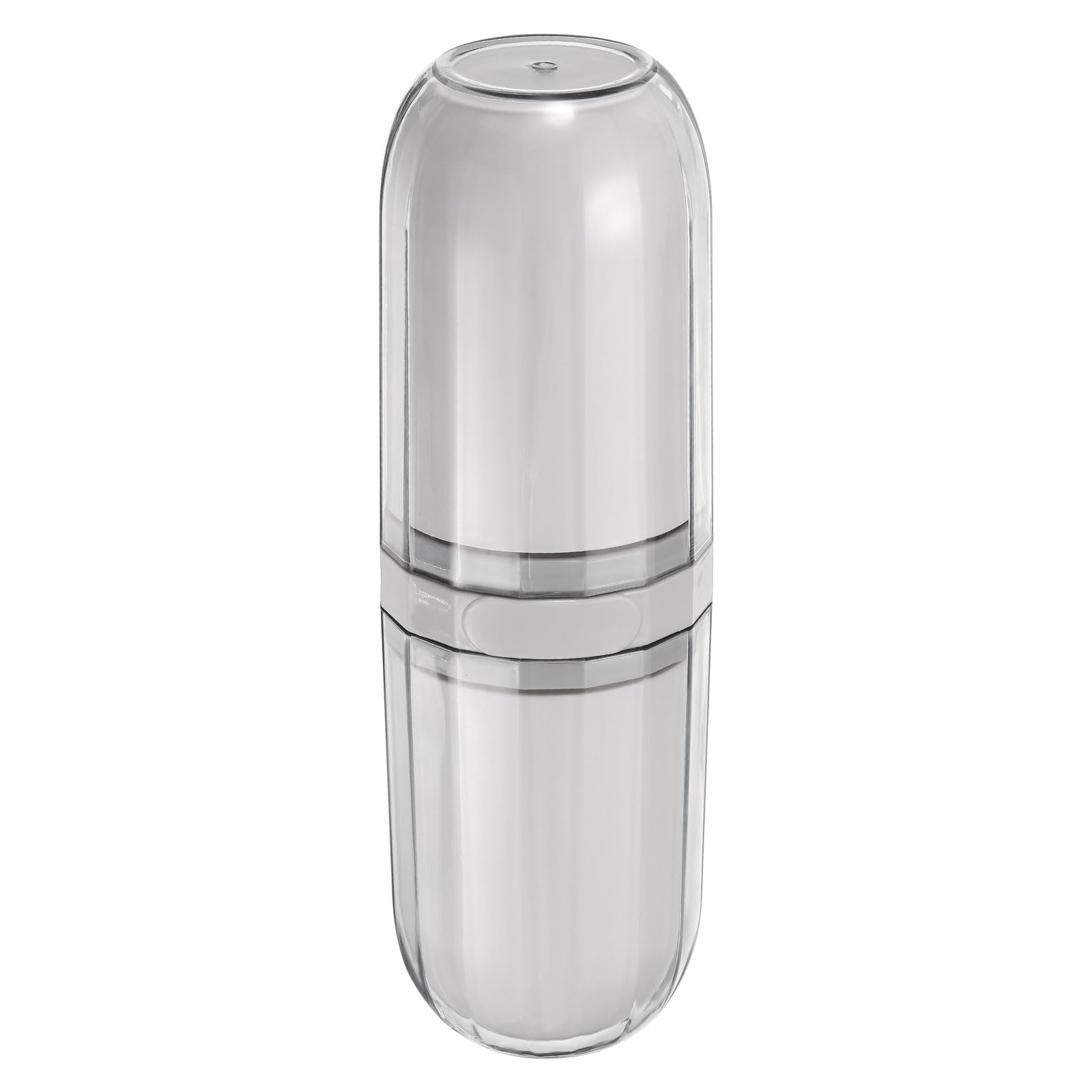 Transparent white uxcell travel toothbrush case with four cups