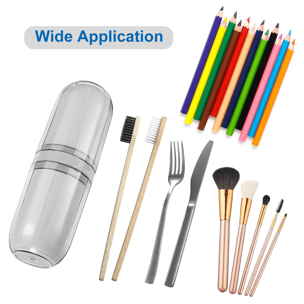 Dimensions and cup diameter graphic for the uxcell toothbrush case