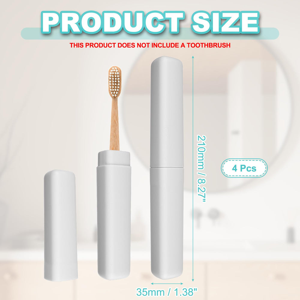Open gray uxcell travel toothbrush case showing two-stage lid