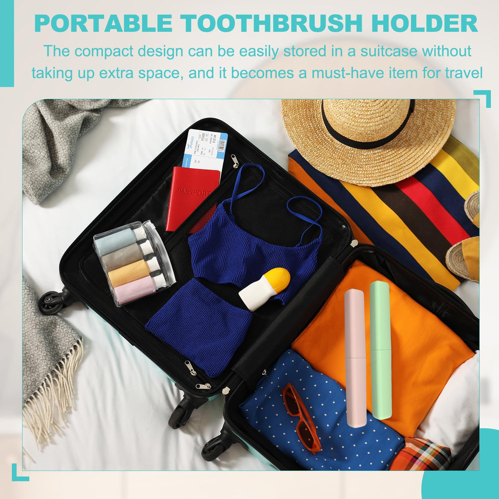 Multi-use uxcell case holds toothbrush, toothpaste, and small accessories