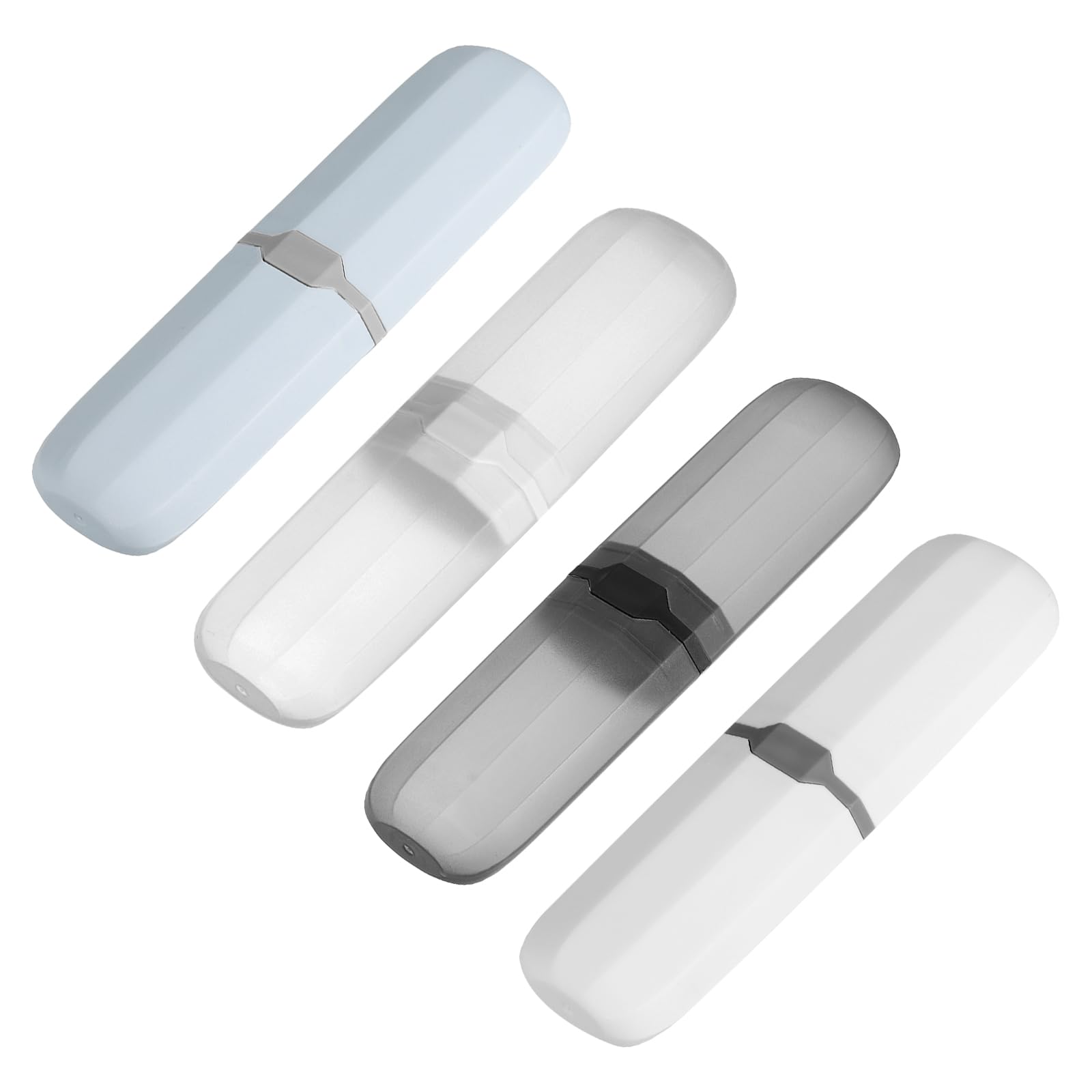 uxcell travel toothbrush case white, 4-pack