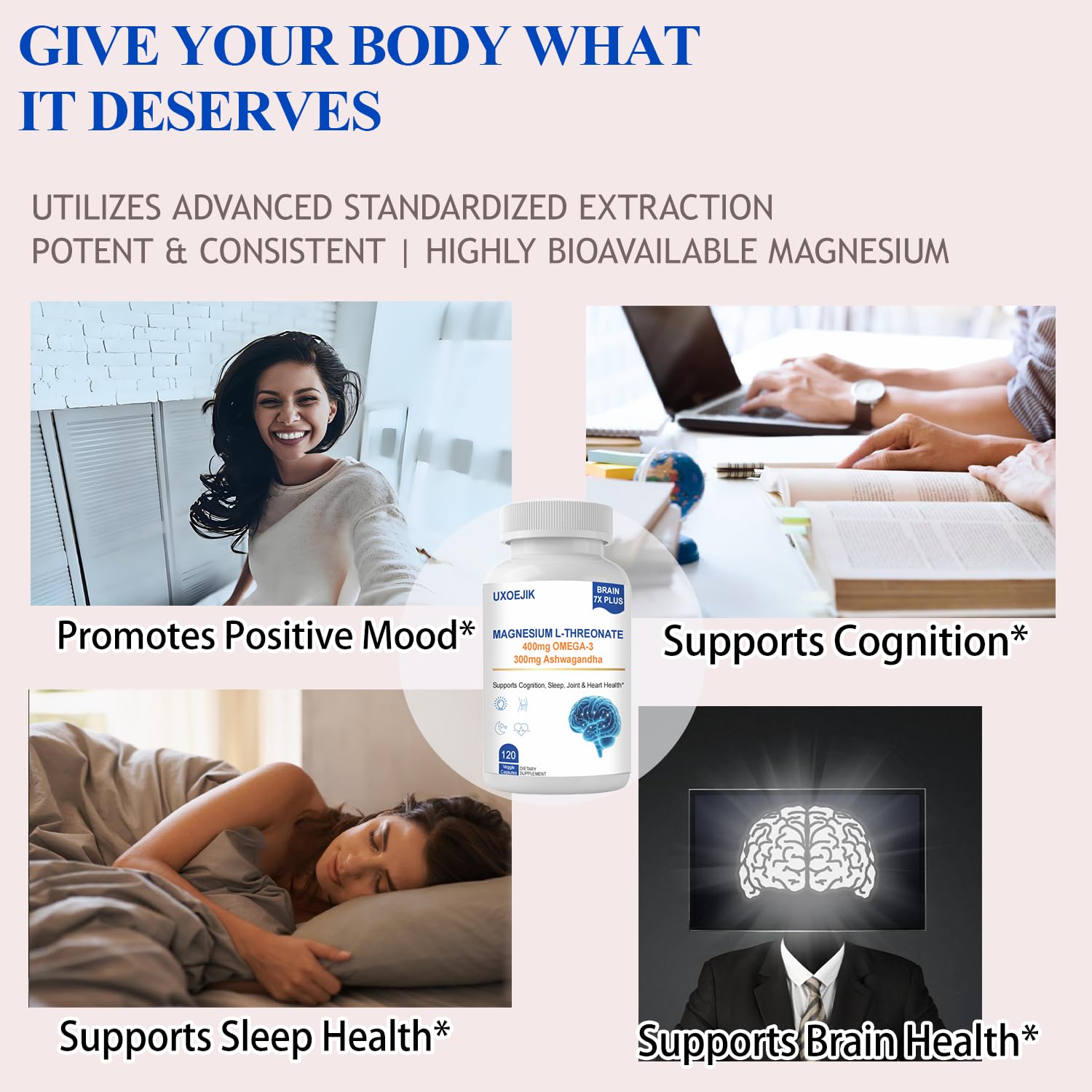 Capsules of UXOEJIK Magnesium L-Threonate 2000mg