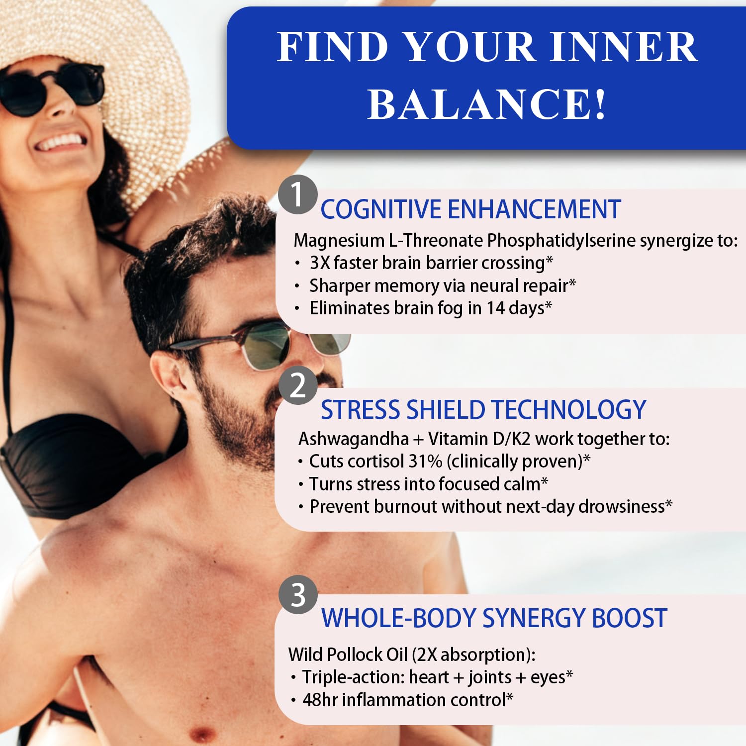 Back label of UXOEJIK Magnesium L-Threonate bottle