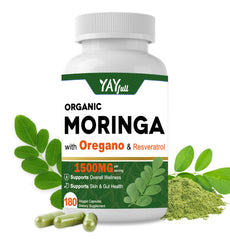 UXOEJIK Organic Moringa Capsules bottle with label