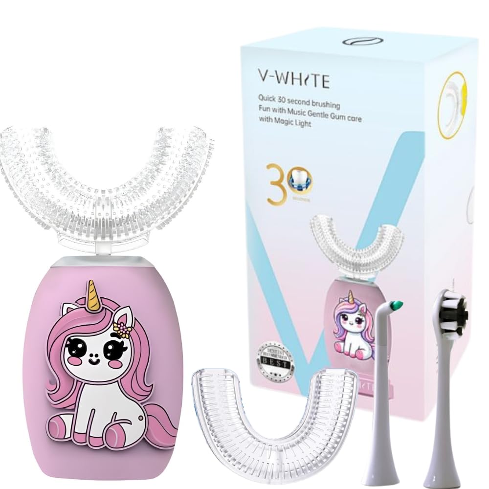 V-WHITE Kids Electric Toothbrush with U-shaped mouthpiece