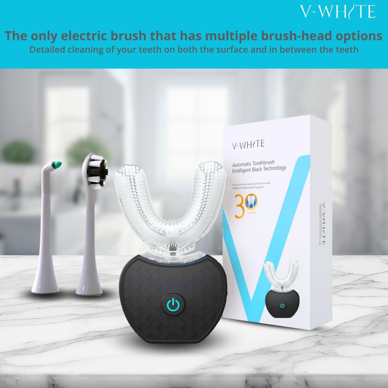 Wireless charging dock for V-WHITE toothbrush