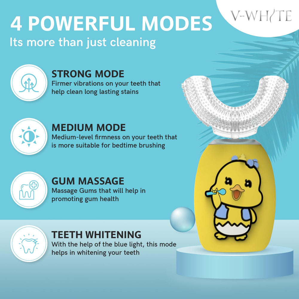 360-degree U-shaped mouthpiece for full-mouth cleaning