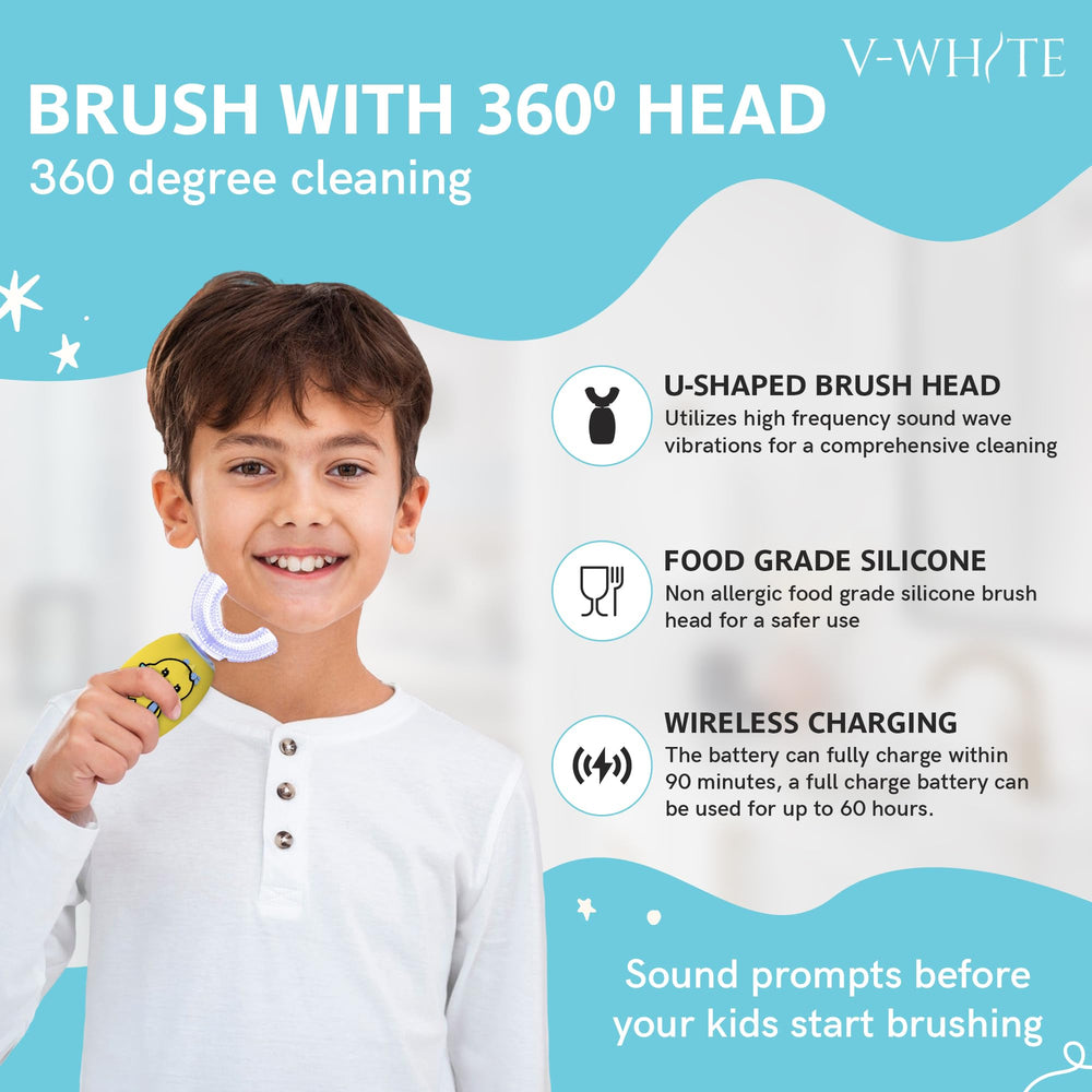 Silicone brush heads for kids ages 2-6 and 7-12