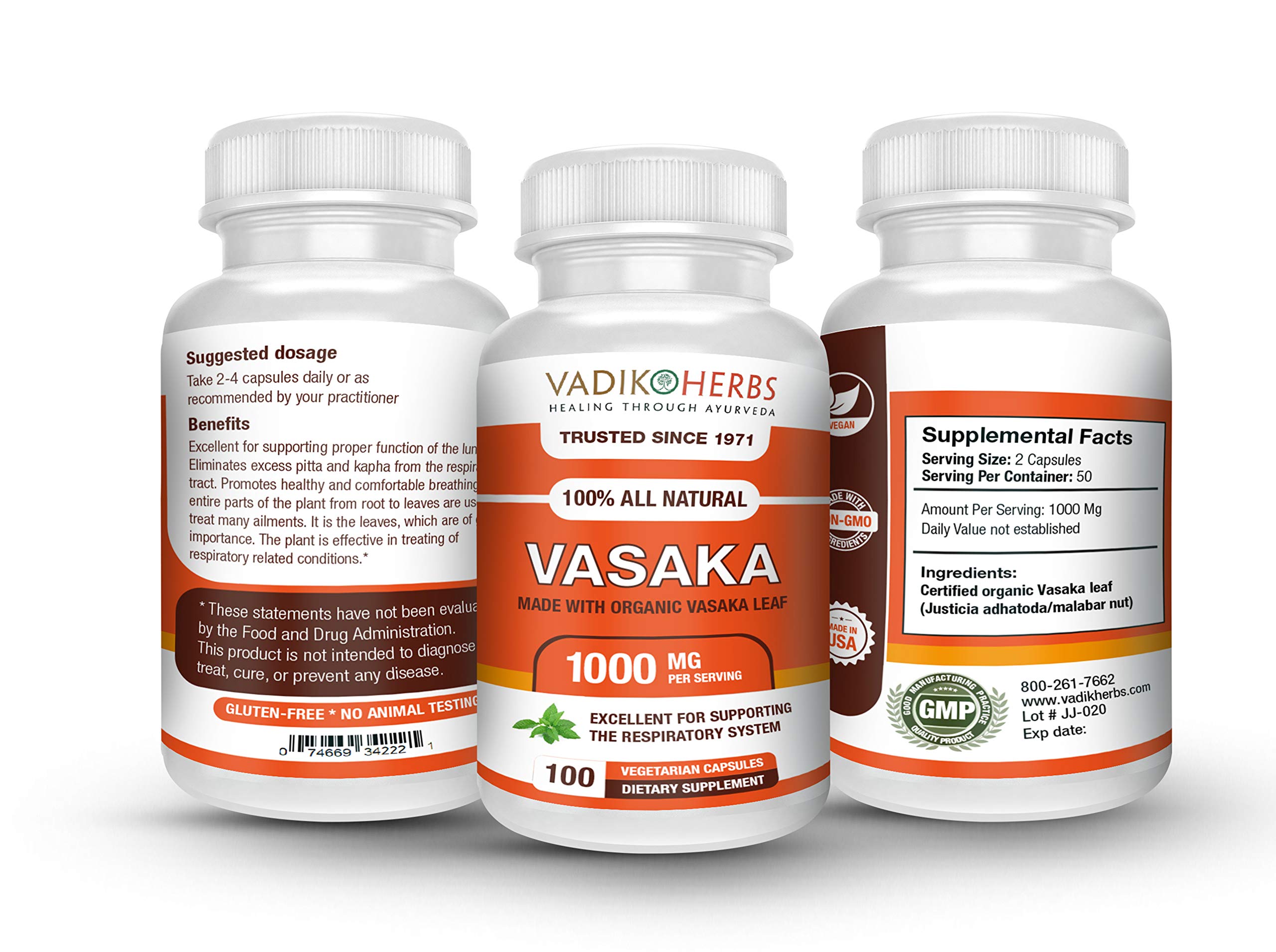 Close-up of Vasak (Vasaka) powder capsules