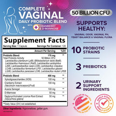 Vaginal health product showing pH balance support