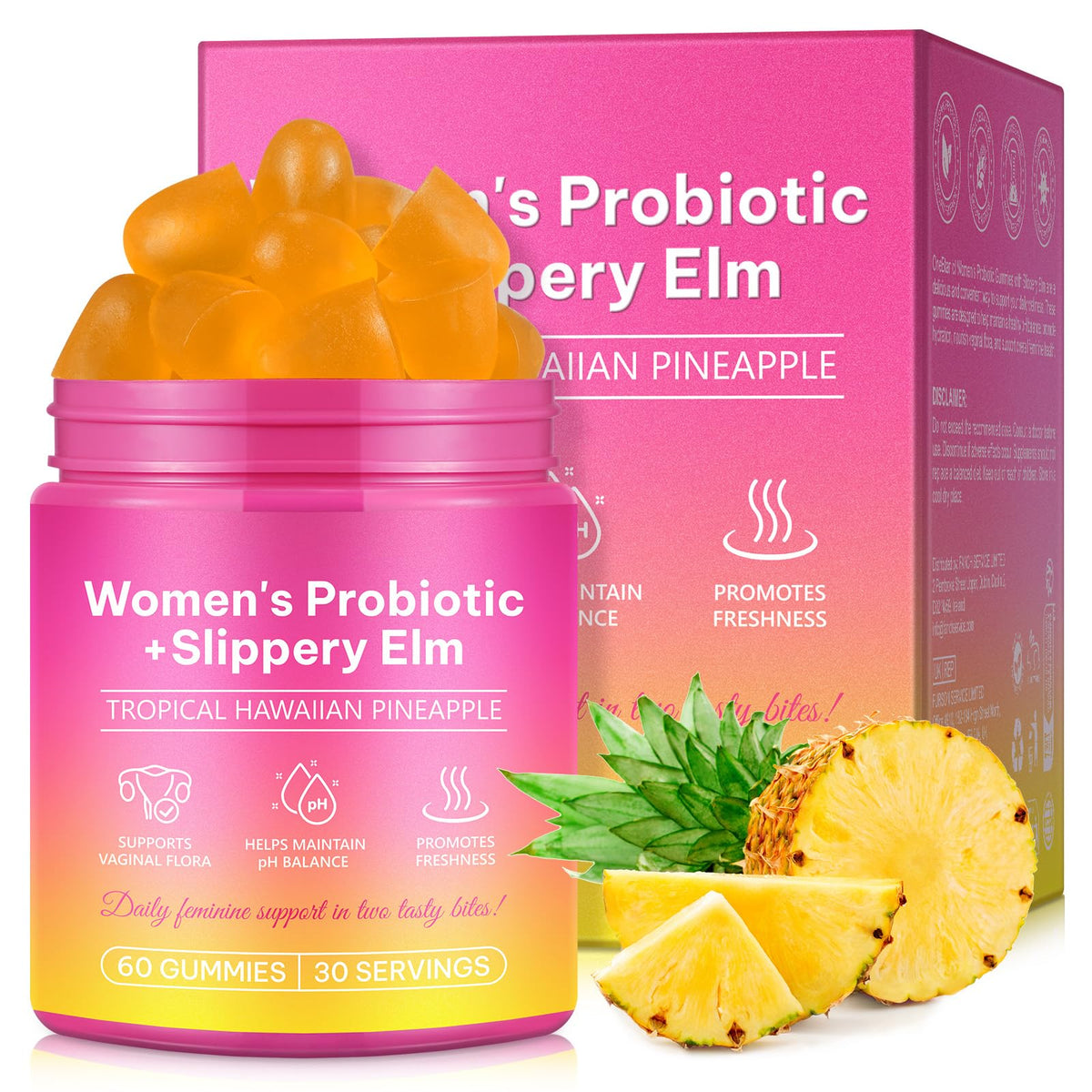 Bottle of Vaginal Probiotics for Women Gummies (60 Count)