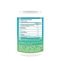 60 vegan tablets bottle with plant-based formula on neutral background