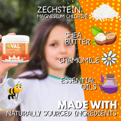 VAL Magnesium Cream for Kids 4oz – back label