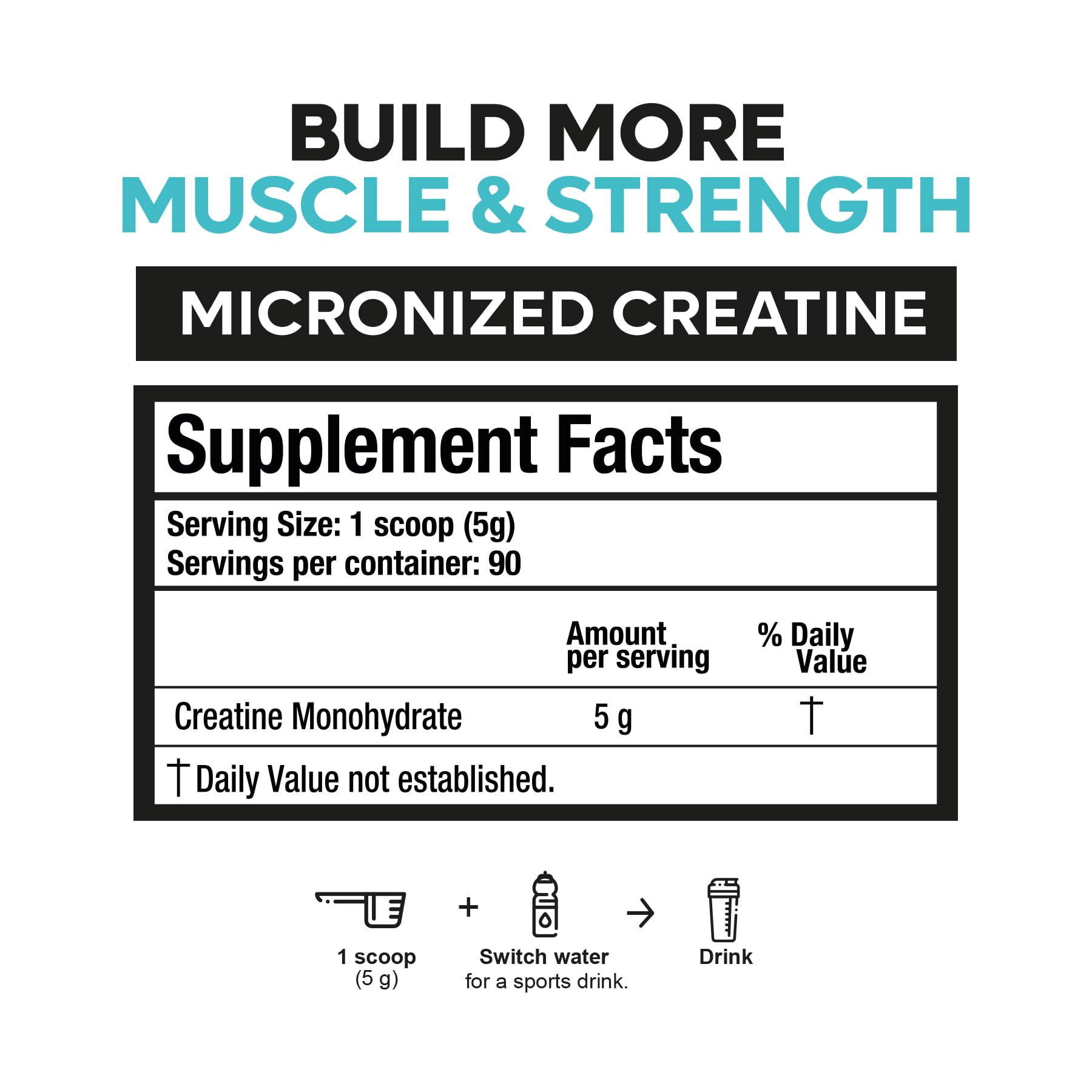 Unflavored Creatine Powder — Vegan and Keto Friendly