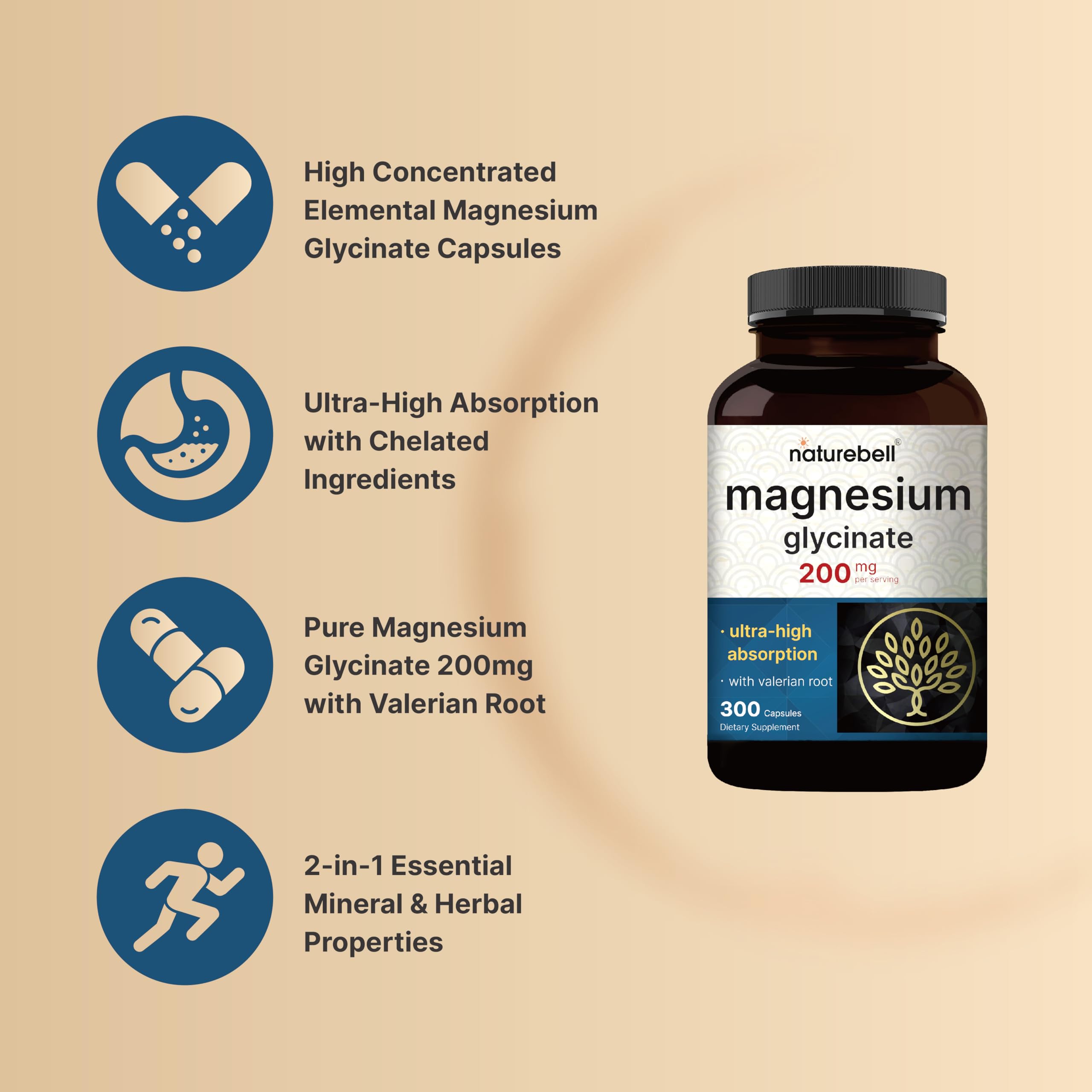 Valerian root and magnesium for rest and relaxation