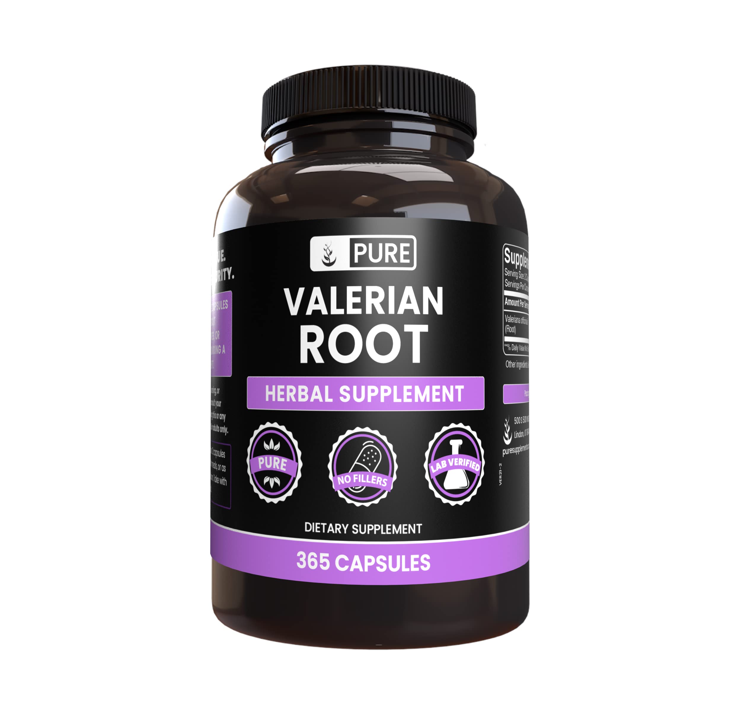 Valerian Root 365-count bottle packaging