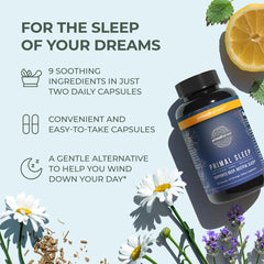 Valerian root, lavender, chamomile ingredients