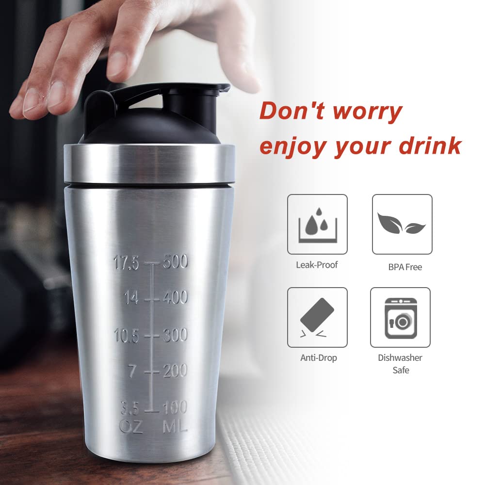 VALESKA dishwasher-safe shaker makes cleaning simple after workouts.