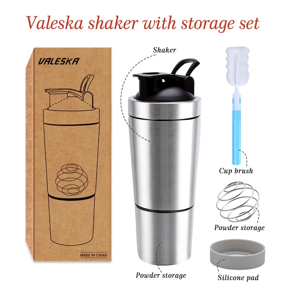 VALESKA shaker displayed on counter showing easy cleaning