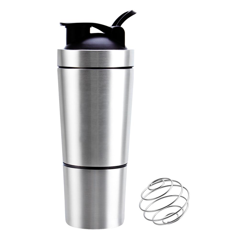 VALESKA 27 oz stainless steel insulated protein shaker bottle