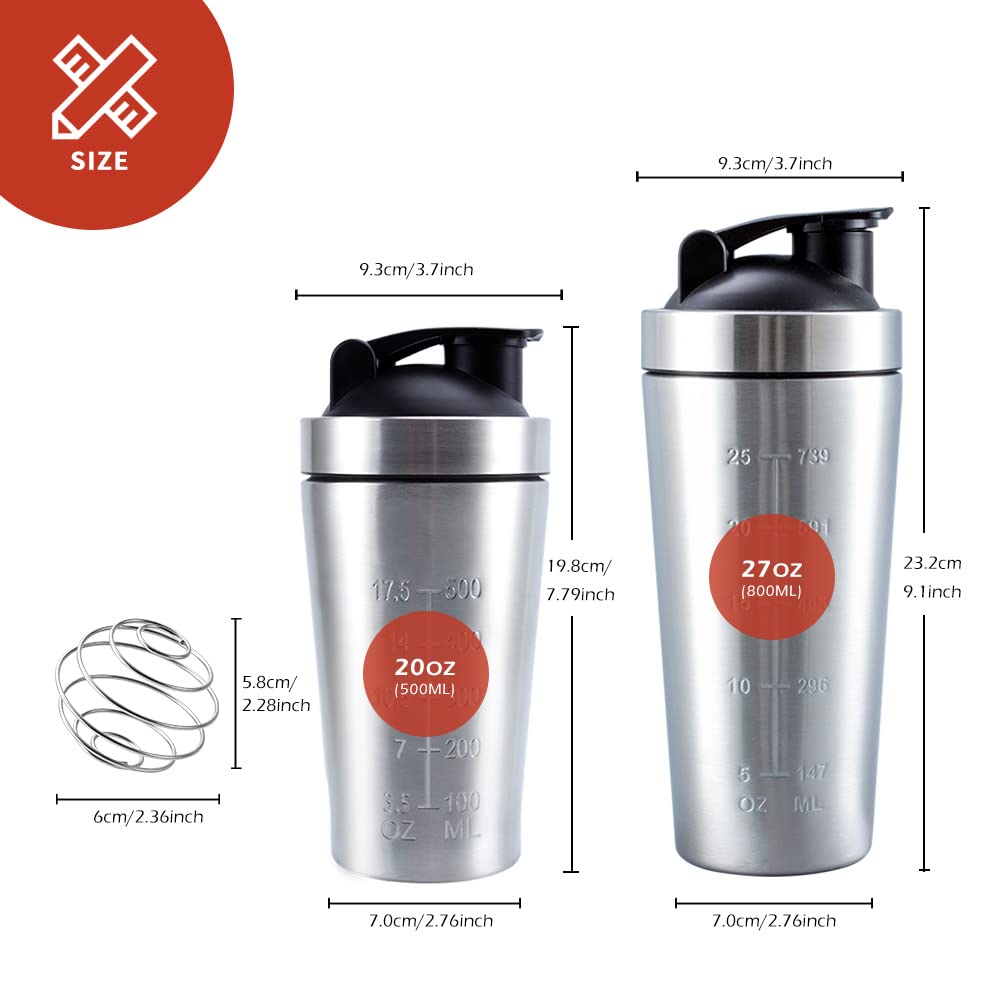 VALESKA wire whisk inside for smooth shakes without clumps.