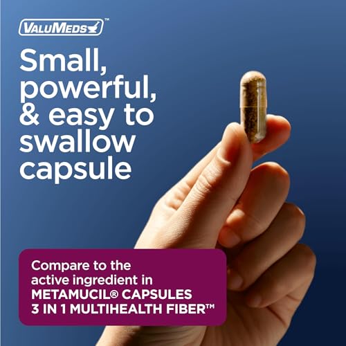 Psyllium husk capsules promoting heart health and fiber benefits