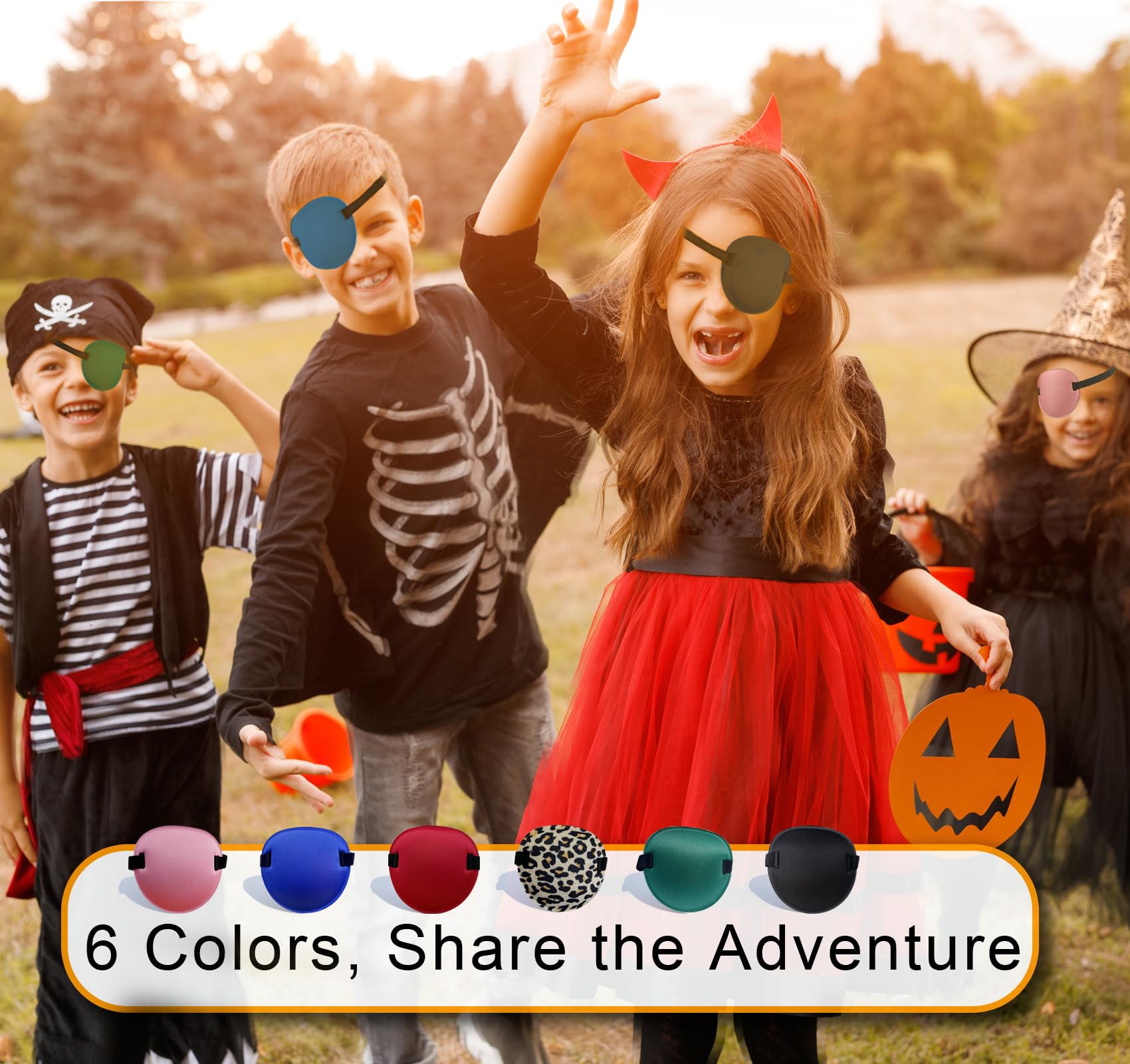 Vandorla eye patch in red color