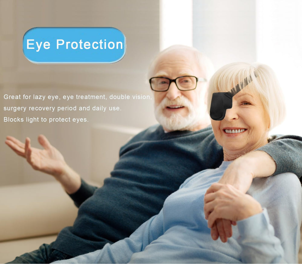 Adjustable band on eye patches up to 18.5 inches